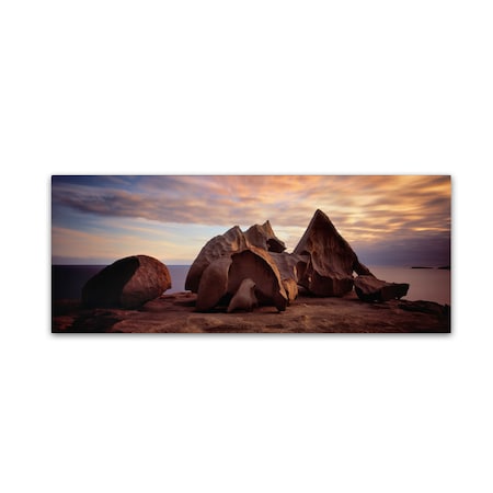 David Evans 'Remarkable Rocks-Kangaroo Island' Canvas Art,16x47